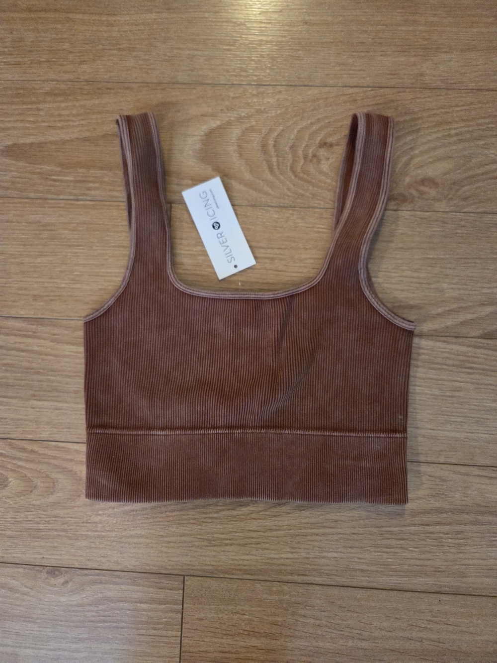 Dusty Rose Ribbed Crop Top - Bnwt